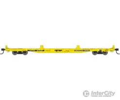 Walthers Mainline 5415 60' Pullman-Standard Flatcar - Ready To Run -- Trailer-Train VTTX #97537 (Container Loading; Yellow, Black TT Logo)