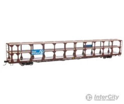 Walthers Mainline 8211 89' Flatcar W/Tri-Level Open Auto Rack - Ready To Run -- Great Northern Rack Trailer-Train Flatcar RTTX #501917 (brown)