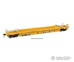 Walthers Mainline 8421 Thrall Rebuilt 40' Well Car - Ready To Run -- TTX DTTX #53090 - Small Black & White TTX Logo W/yellow Conspicuity Stripes