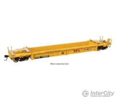 Walthers Mainline 8429 Thrall Rebuilt 40' Well Car - Ready To Run -- TTX DTTX #53285 - Red "Forward Thinking" TTX Logo W/yellow Conspicuity Stripes