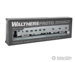 Walthers Proto 9606 85' Budd Pine Series 10-6 Sleeper - Ready To Run -- Santa Fe (Real Metal Finish, Includes Decals) -Walthers Sales walthers proto 9606 85 budd pine series 10 6 sleeper ready to run santa fe real metal finish includes decals passenger cars 723
