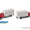 Walthers SceneMaster 11291 International(R) 4900 Single-Axle Box Van - Assembled -- Red Cab, White Body -Walthers Sales walthers scenemaster 11291 international r 4900 single axle box van assembled red cab white body cars trucks 751