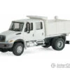 Walthers SceneMaster 11634 International(R) 4300 Crew Cab Dump Truck - Assembled -- White W/Railroad Maintenance-of-Way Logo Decals