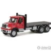 Walthers SceneMaster 11652 International(R) 7600 3-Axle Flatbed Truck - Assembled -- Red Cab, Black Flatbed -Walthers Sales walthers scenemaster 11652 international r 7600 3 axle flatbed truck assembled red cab black cars trucks 373