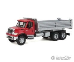 Walthers SceneMaster 11662 International(R) 7600 3-Axle Heavy-Duty Dump Truck - Assembled -- Red Cab, Silver Dump Body