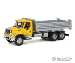 Walthers SceneMaster 11663 International(R) 7600 3-Axle Heavy-Duty Dump Truck - Assembled -- Yellow Cab, Silver Dump Body