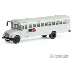 Walthers SceneMaster 11702 International(R) MOW Crew Bus - Assembled -- White, Railroad Maintenance-of-Way Logo Decals