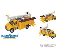 Walthers SceneMaster 11732 International(R) 4300 Utility Truck W/Drill - Assembled -- Yellow