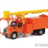 Walthers SceneMaster 11744 International(R) 4300 2-Axle Truck With Tree Trimmer Body - Assembled -- Orange Cab And Body, Yellow Boom -Walthers Sales walthers scenemaster 11744 international r 4300 2 axle truck with tree trimmer body assembled orange cab and yellow boom cars trucks 494