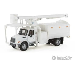 Walthers SceneMaster 11745 International(R) 4300 2-Axle Truck With Tree Trimmer Body - Assembled -- White Cab, Body And Boom