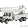 Walthers SceneMaster 11754 International(R) 7600 Utility Truck With Bucket Lift - Assembled -- White (Includes Utility Company Decals) -Walthers Sales walthers scenemaster 11754 international r 7600 utility truck with bucket lift assembled white includes company decals cars trucks 301