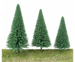 Walthers SceneMaster 1181 Pine Trees Pkg(10) -- 5-1/2 To 7-3/8" 14 To 18cm (Includes Pin Base)