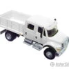 Walthers SceneMaster 11880 International(R) 7600 2-Axle Crew Cab Truck With Solid Stake Bed - Assembled -- White With Railroad Maintenance-of-Way Logo Decals