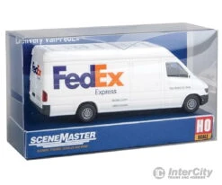Walthers SceneMaster 12203 Delivery Van - Assembled -- FedEx Express (white, Purple, Orange) -Walthers Sales walthers scenemaster 12203 delivery van assembled fedex express white purple orange cars trucks 624