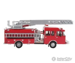 Walthers SceneMaster 13801 Heavy-Duty Fire Department Ladder Truck - Assembled -- Red -Walthers Sales walthers scenemaster 13801 heavy duty fire department ladder truck assembled red cars trucks 119