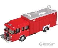 Walthers SceneMaster 13802 Hazardous Materials Fire Truck - Assembled -- Red