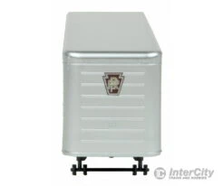 Walthers SceneMaster 2405 35' Fluted-Side Trailer 2-Pack - Assembled -- Pennsylvania Railroad (silver, Tuscan) -Walthers Sales walthers scenemaster 2405 35 fluted side trailer 2 pack assembled pennsylvania railroad silver tuscan freight loads containers 475