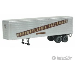 Walthers SceneMaster 2405 35' Fluted-Side Trailer 2-Pack - Assembled -- Pennsylvania Railroad (silver, Tuscan)
