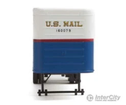 Walthers SceneMaster 2426 35' Fluted-Side Trailer 2-Pack - Assembled -- US Mail (blue, White, Red Stripe, Gold Shadow Lettering) -Walthers Sales walthers scenemaster 2426 35 fluted side trailer 2 pack assembled us mail blue white red stripe gold shadow lettering freight loads containers 900