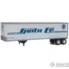 Walthers SceneMaster 2501 40' Trailmobile Trailer 2-Pack - Assembled -- Santa Fe (white, Blue) -Walthers Sales walthers scenemaster 2501 40 trailmobile trailer 2 pack assembled santa fe white blue freight loads containers 686