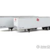 Walthers SceneMaster 2513 40' Trailmobile Trailer 2-Pack - Assembled -- Milwaukee Road (white, Red Logo) -Walthers Sales walthers scenemaster 2513 40 trailmobile trailer 2 pack assembled milwaukee road white red logo freight loads containers 385