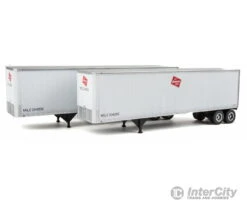 Walthers SceneMaster 2513 40' Trailmobile Trailer 2-Pack - Assembled -- Milwaukee Road (white, Red Logo)