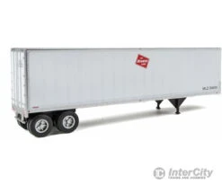 Walthers SceneMaster 2513 40' Trailmobile Trailer 2-Pack - Assembled -- Milwaukee Road (white, Red Logo) -Walthers Sales walthers scenemaster 2513 40 trailmobile trailer 2 pack assembled milwaukee road white red logo freight loads containers 493