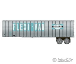 Walthers SceneMaster 2607 Flexi-Van 40' Trailer 2-Pack - Assembled -- New York Central #2 (large Flexi-Van & Logo On Green; End Doors)