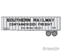 Walthers SceneMaster 2614 Flexi-Van 40' Trailer 2-Pack - Assembled -- Southern Railway (Containerized Freight; End Doors)