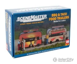 Walthers SceneMaster 2904 BBQ And Taco Food Trailers -- Kit -Walthers Sales walthers scenemaster 2904 bbq and taco food trailers kit scenery details 451