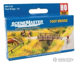 Walthers SceneMaster 4128 Foot Bridge -- Kit - 2-3/8 X 7/8 X 1/2" 6 X 2.2 X 1.3cm -Walthers Sales walthers scenemaster 4128 foot bridge kit 2 3 8 x 7 1 6 3cm scenery details 108