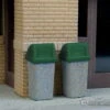 Walthers SceneMaster 4174 Modern Trash Cans Pkg(24)