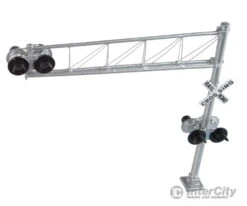 Walthers SceneMaster 4332 Post-1960s Cantilever Grade Crossing Signal -- Single-Lane -Walthers Sales walthers scenemaster 4332 post 1960s cantilever grade crossing signal single lane signals catenary 396