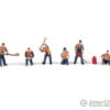 Walthers SceneMaster 6066 Railroad Track Workers -- Set 1 Pkg(6)