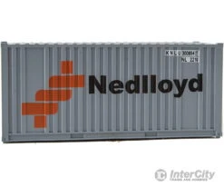 Walthers SceneMaster 8005 20' Corrugated Container With Flat Panel - Assembled -- Ned-Lloyd (gray, Orange, Black) -Walthers Sales walthers scenemaster 8005 20 corrugated container with flat panel assembled ned lloyd gray orange black freight loads containers 237