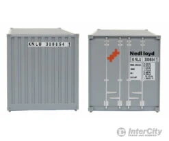 Walthers SceneMaster 8005 20' Corrugated Container With Flat Panel - Assembled -- Ned-Lloyd (gray, Orange, Black) -Walthers Sales walthers scenemaster 8005 20 corrugated container with flat panel assembled ned lloyd gray orange black freight loads containers 488