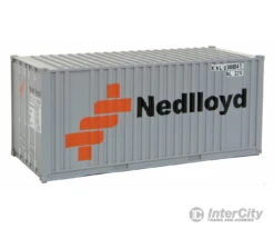 Walthers SceneMaster 8005 20' Corrugated Container With Flat Panel - Assembled -- Ned-Lloyd (gray, Orange, Black)