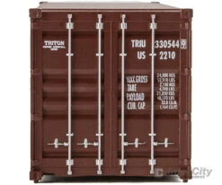 Walthers SceneMaster 8053 20' Corrugated Container - Assembled -- Triton (brown, White) -Walthers Sales walthers scenemaster 8053 20 corrugated container assembled triton brown white freight loads containers 720