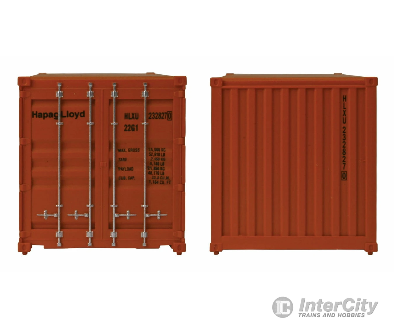 Walthers SceneMaster 8055 20' Corrugated Container - Assembled -- Hapag-Lloyd (orange, Blue) 4 Walthers SceneMaster 8055 20' Corrugated Container - Assembled -- Hapag-Lloyd (orange, Blue) - Image 2