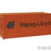 Walthers SceneMaster 8055 20' Corrugated Container - Assembled -- Hapag-Lloyd (orange, Blue) -Walthers Sales walthers scenemaster 8055 20 corrugated container assembled hapag lloyd orange blue freight loads containers 674