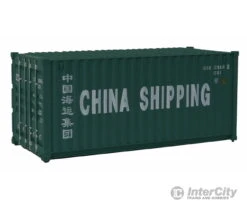 Walthers SceneMaster 8056 20' Corrugated Container - Assembled -- China Shipping (green, White; Billboard Lettering)