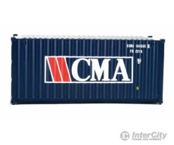 Walthers SceneMaster 8062 20' Corrugated Container - Assembled -- CMA (blue, White, Red) -Walthers Sales walthers scenemaster 8062 20 corrugated container assembled cma blue white red freight loads containers 521