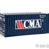Walthers SceneMaster 8062 20' Corrugated Container - Assembled -- CMA (blue, White, Red) -Walthers Sales walthers scenemaster 8062 20 corrugated container assembled cma blue white red freight loads containers 616