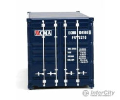 Walthers SceneMaster 8062 20' Corrugated Container - Assembled -- CMA (blue, White, Red) -Walthers Sales walthers scenemaster 8062 20 corrugated container assembled cma blue white red freight loads containers 646