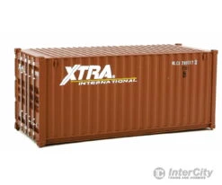 Walthers SceneMaster 8067 20' Corrugated Container - Assembled -- Xtra Leasing (brown, White)