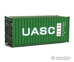 Walthers SceneMaster 8076 20' Corrugated Container - Assembled -- UASC (green, White, Red)