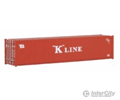 Walthers SceneMaster 8153 40' Corrugated Container - Assembled -- K-Line (red, White)