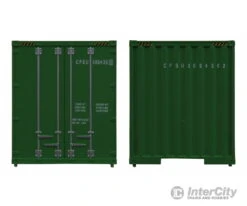 Walthers SceneMaster 8206 40' Hi Cube Corrugated Container W/Flat Roof - Assembled -- CP Ships (green, White, Black; Multimark Logo) -Walthers Sales walthers scenemaster 8206 40 hi cube corrugated container w flat roof assembled cp ships green white black multimark logo freight loads containers 277