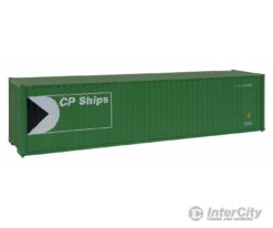 Walthers SceneMaster 8206 40' Hi Cube Corrugated Container W/Flat Roof - Assembled -- CP Ships (green, White, Black; Multimark Logo)