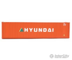 Walthers SceneMaster 8207 40' Hi Cube Corrugated Container W/Flat Roof - Assembled -- Hyundai -Walthers Sales walthers scenemaster 8207 40 hi cube corrugated container w flat roof assembled hyundai freight loads containers 116